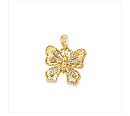 Fancy Mariposa Sólida Pendant