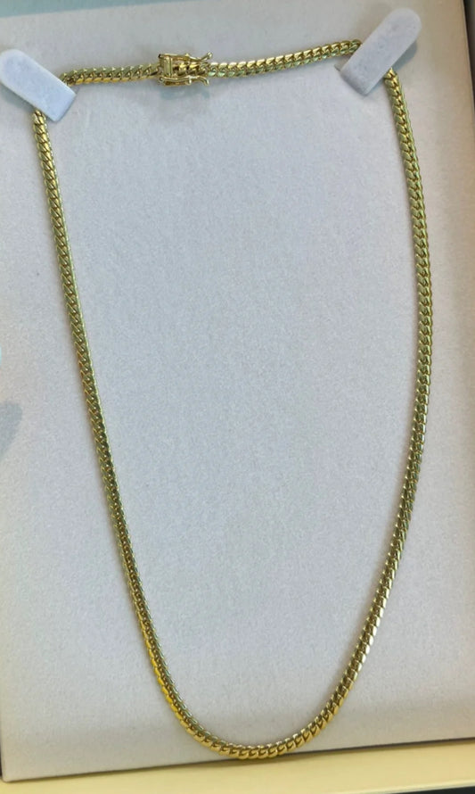 3mm Cuban Necklace size 16”