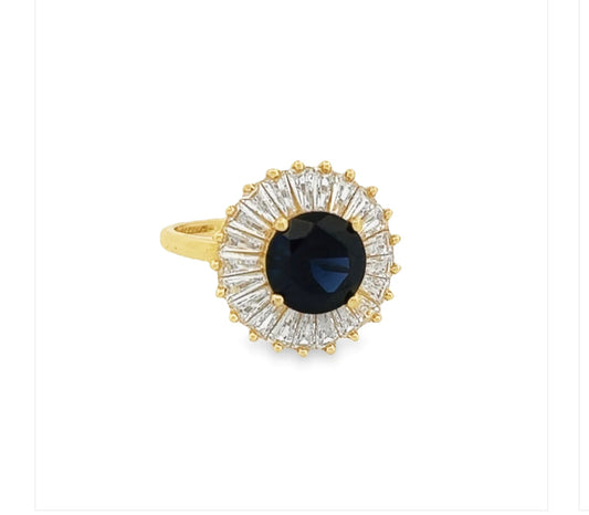 Georgina Round Blue Ring