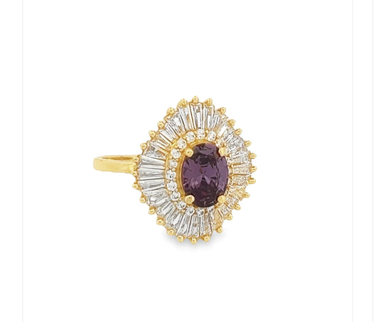 Georgina Purple Stone Ring