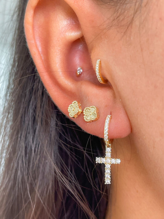 Cruz CZ Fancy Hoops (earrings)