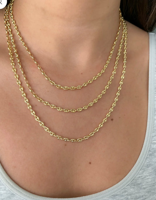 Solid Micro Link Necklace