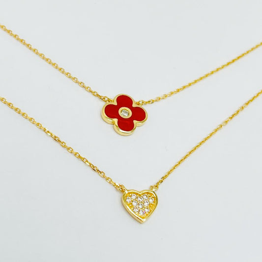 Flor + Corazón Layers Necklace